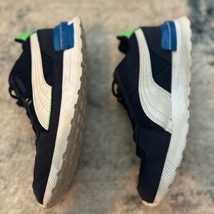 Kids Navy and White Sneakers